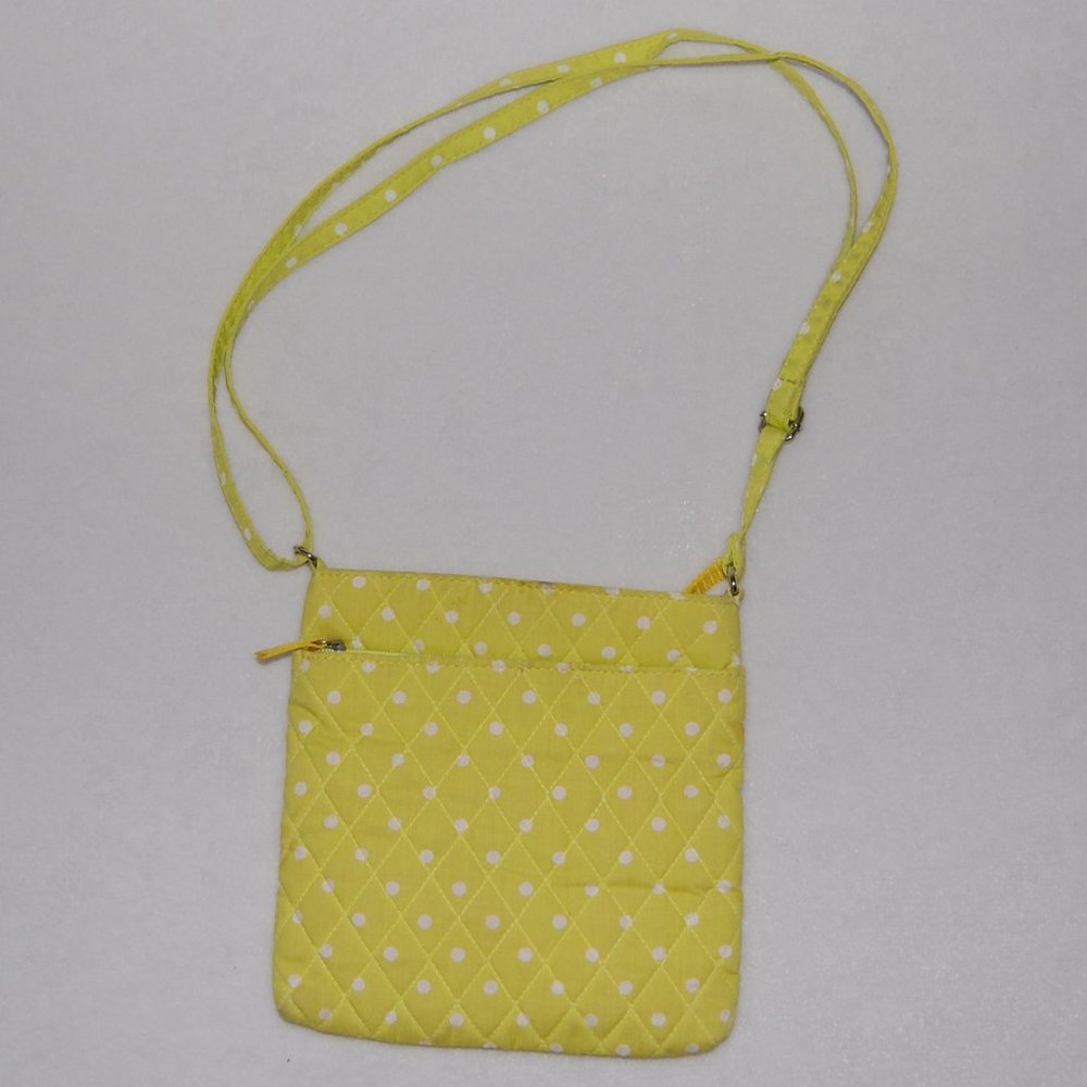 Crossbody Quilted Fabric Lightweight Bag, 8" Wide x 8" Tall